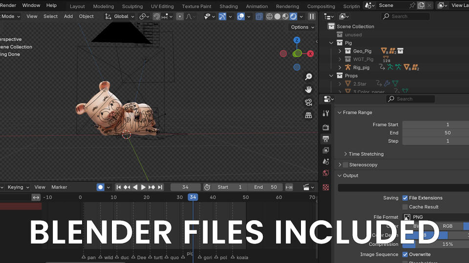 3D panda as an example how the studio lights will work in Blender